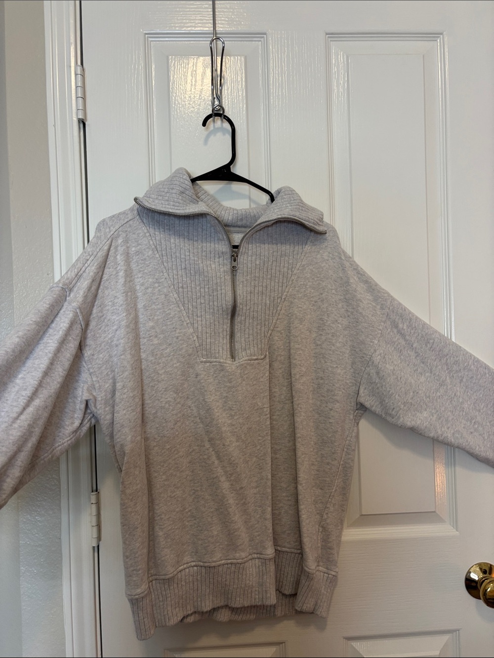 aerie Light Heather Gray Pullover Sweatshirt